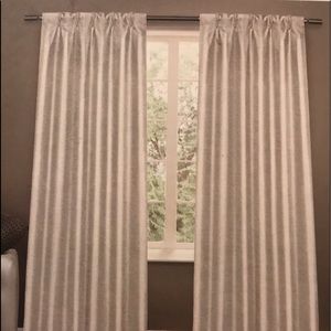 Pair of White Panel Curtains 84”